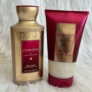 Bath & Body Works LUMINOUS Body Wash Body Scrub 2 piece set - NEW